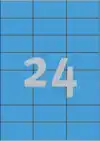 ETIKET AZ 3449 70X37MM BLAUW 2400STUKS