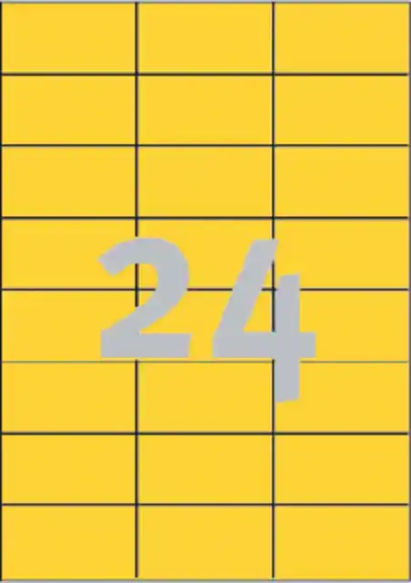 ETIKET AZ 3451 70X37MM GEEL 2400STUKS