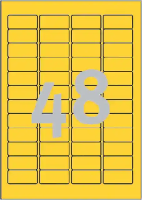 ETIKET AVERY L6041-20 45.7X21.2MM GEEL