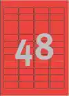 ETIKET AVERY L6038-20 45.7X21.2MM ROOD