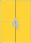 ETIKET AZ 3459 105X148MM A6 GEEL