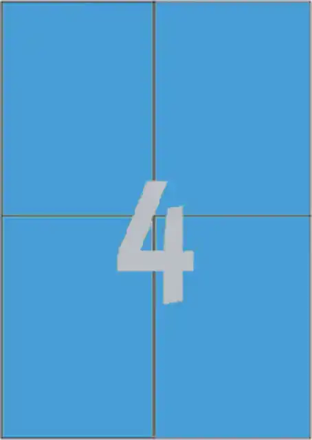 ETIKET AZ 3457 105X148MM A6 BLAUW