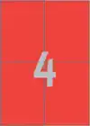 ETIKET AZ 3456 105X148MM A6 ROOD