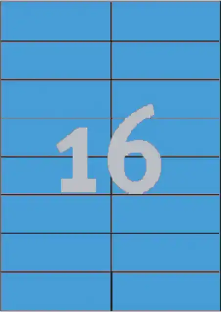 ETIKET AZ 3453 105X37MM BLAUW 1600STUKS
