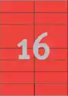 ETIKET AZ 3452 105X37MM ROOD 1600STUKS