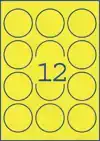 ETIKET AVERY L7670-25 63.5MM ROND GEEL