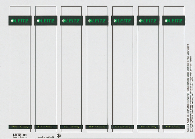 RUGETIKET LEITZ 1681 PRINTBAAR 31X190MM