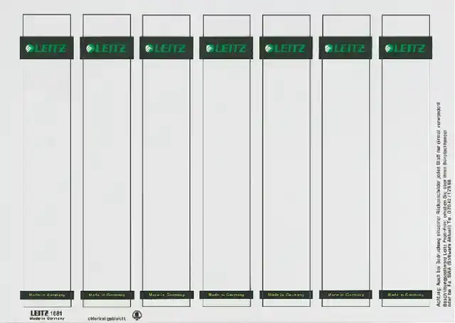 RUGETIKET LEITZ 1681 PRINTBAAR 31X190MM