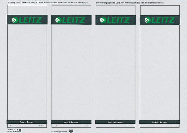 RUGETIKET LEITZ 1080 PRINTBAAR 62X192MM