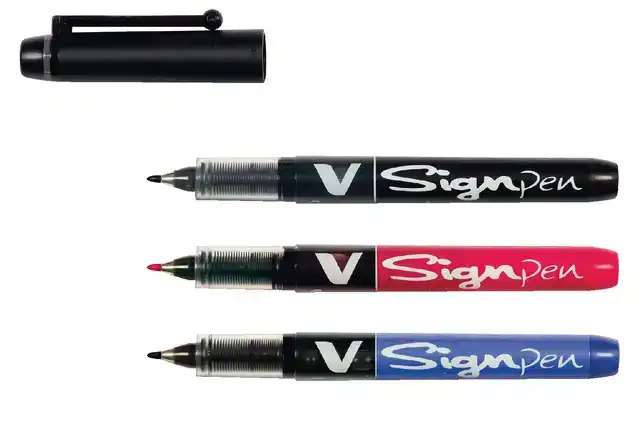 FINELINER PILOT V SIGN SW-VSP F ZWART