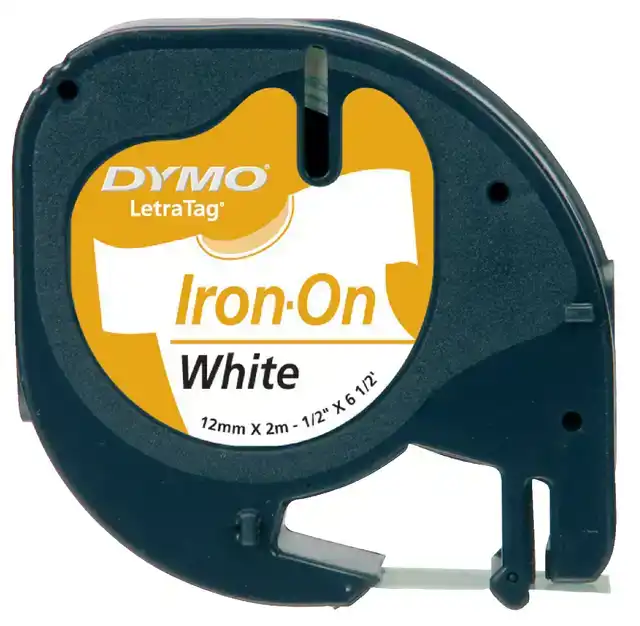 LABELTAPE DYMO LETRATAG STRIJKBAAR 12MM