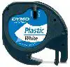 LABELTAPE DYMO LETRATAG PLASTIC 12MM