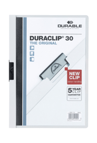 KLEMMAP DURABLE DURACLIP A4 3MM 30V WT