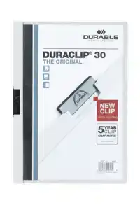 KLEMMAP DURABLE DURACLIP A4 3MM 30V WT