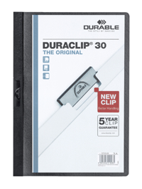 KLEMMAP DURABLE DURACLIP A4 3MM 30V ZW