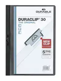 KLEMMAP DURABLE DURACLIP A4 3MM 30V ZW