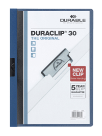 KLEMMAP DURABLE DURACLIP A4 3MM 30V BL
