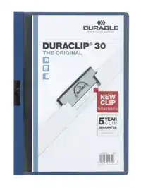 KLEMMAP DURABLE DURACLIP A4 3MM 30V BL