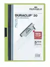 KLEMMAP DURABLE DURACLIP A4 3MM 30V GN
