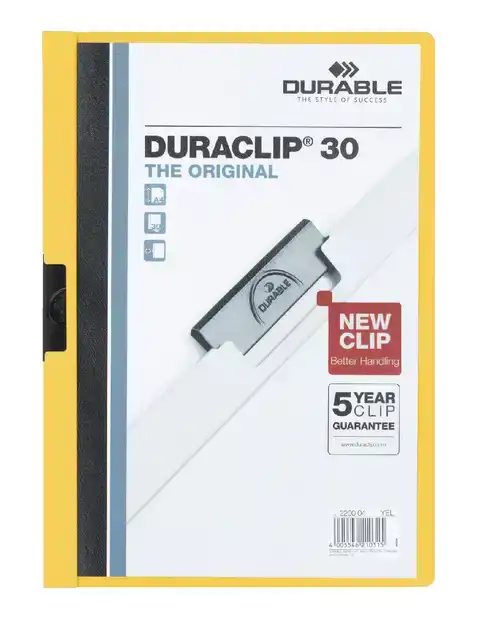 KLEMMAP DURABLE DURACLIP A4 3MM 30V GL