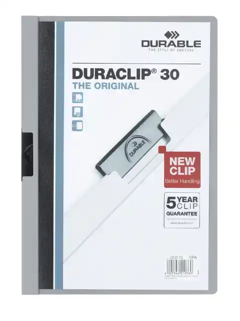 KLEMMAP DURABLE DURACLIP A4 3MM 30V GS
