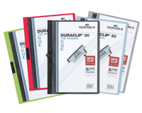 KLEMMAP DURABLE DURACLIP A4 3MM 30V ASS
