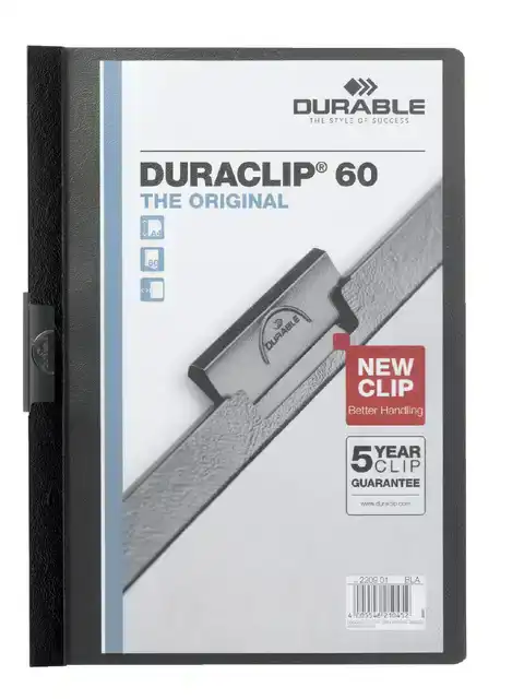 KLEMMAP DURABLE DURACLIP A4 6MM 60V ZW