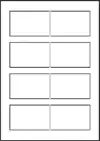 VISITEKAART AVERY C32015-25 85X54MM MAT