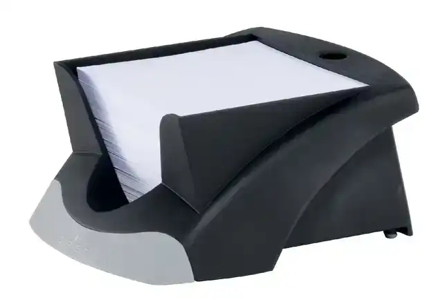 MEMOKUBUS VEGAS 90X90MM ZWART MET