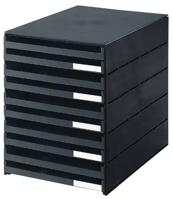 LADENBOX STYROVAL 10 LADEN ZWART OPEN