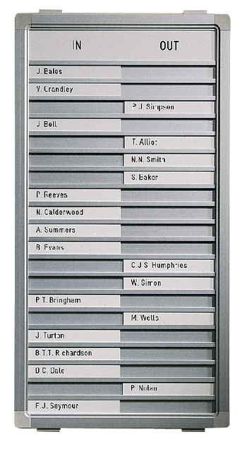 INFOBORD LEGAMASTER AAN/AFWEZIG 31X28CM